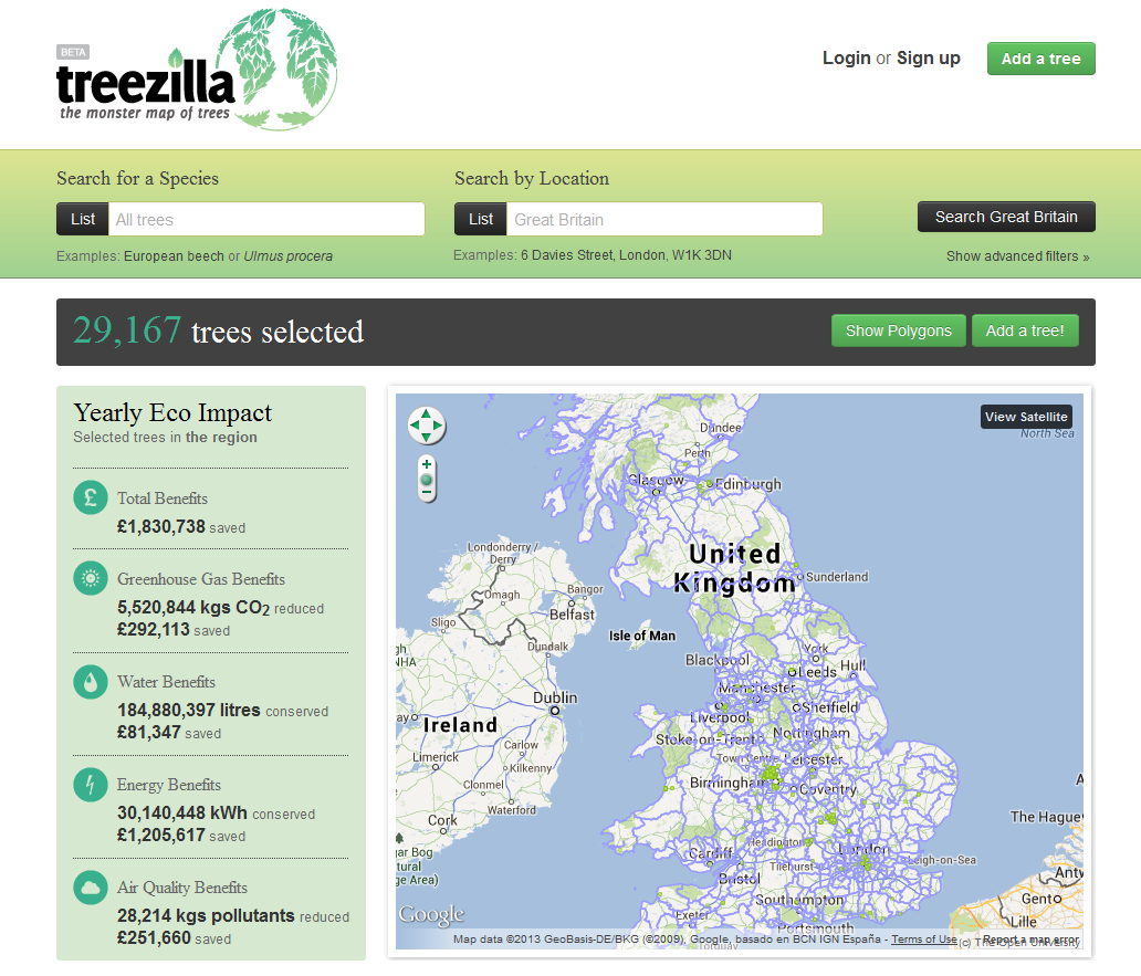 Treezilla Map