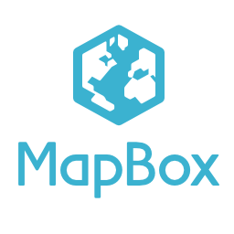 Mapbox company's logo: A hexagonal globe in blue