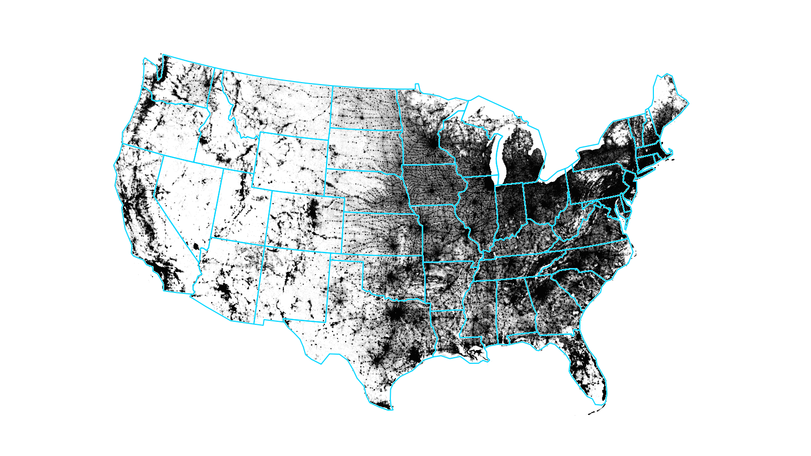 geographic population distribution in the United States