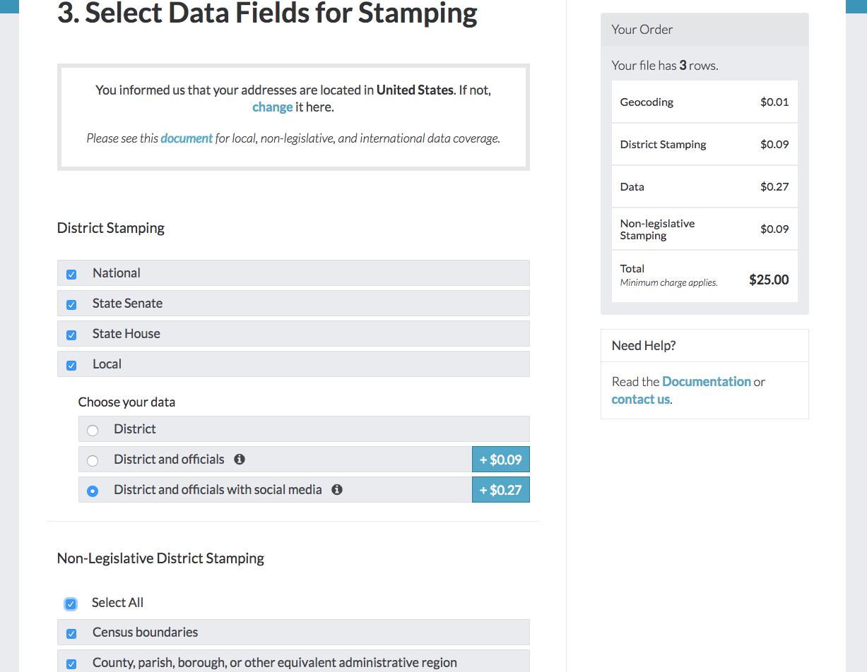 10) Select Data Fields for Stamping