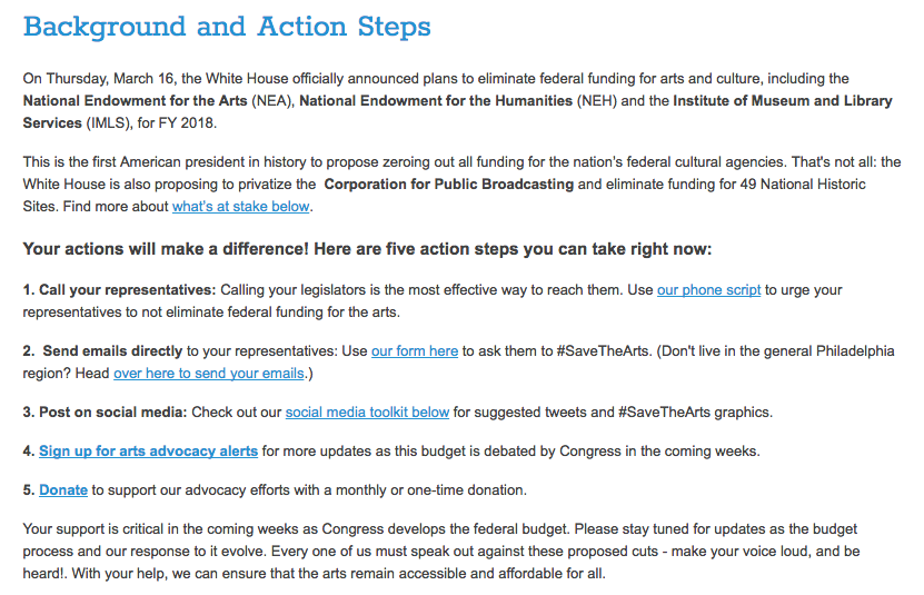 24) Add Advocacy Call to Action