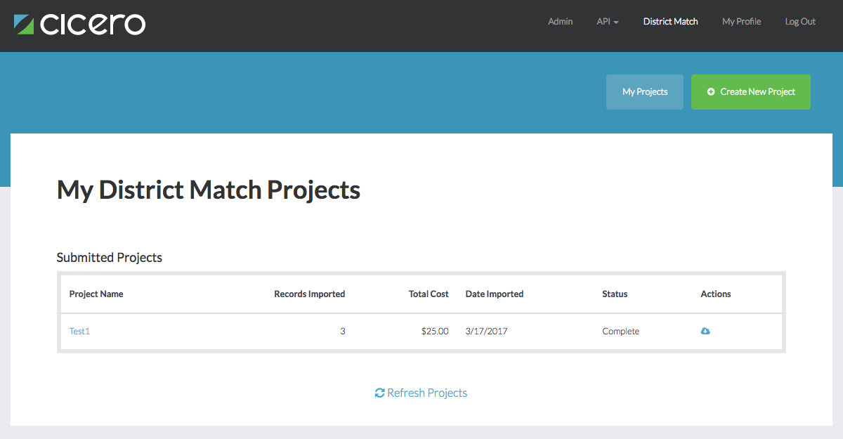 5) My District Match Projects