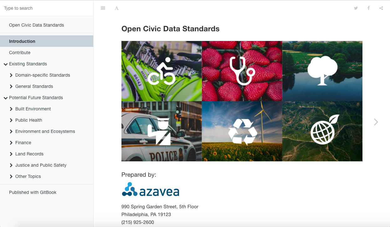Open Civic Data Standards by Azavea
