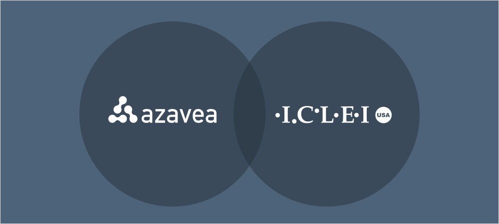 Azavea and ICLEI USA logo in venn diagram