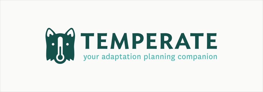 Temperate logo with tagline: your adaptation planning companion
