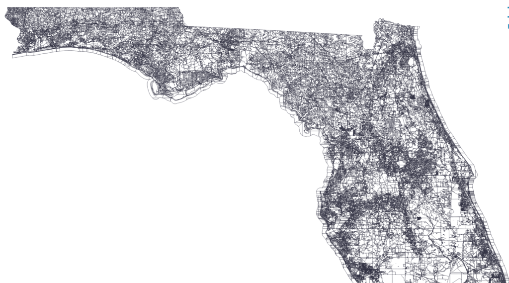 map of Floriday's census blocks