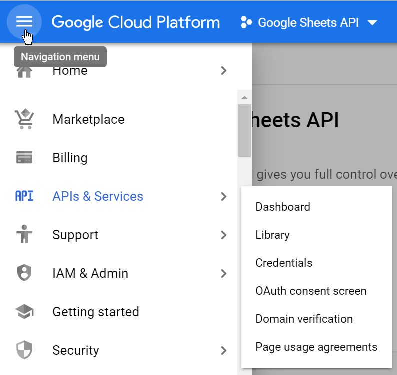 screenshot google cloud platform after you've created a project