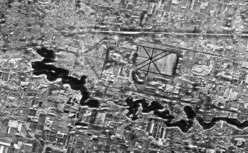 1976 Synthetic Aperture Radar image of Willow Run Airport and vicinity, representing 15-foot (5 meter) resolution.